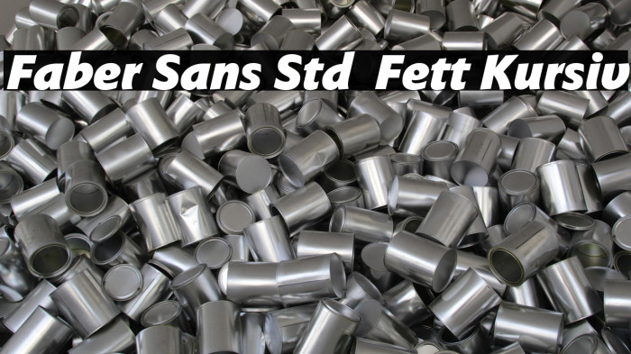 Faber Sans Std 96 Fett Kursiv Example 2