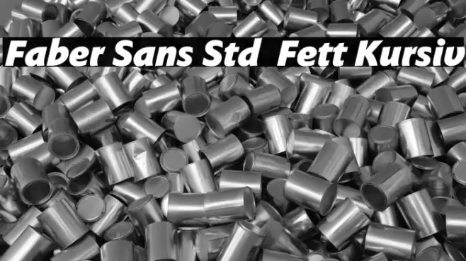 Faber Sans Std 96 Fett Kursiv Font examples