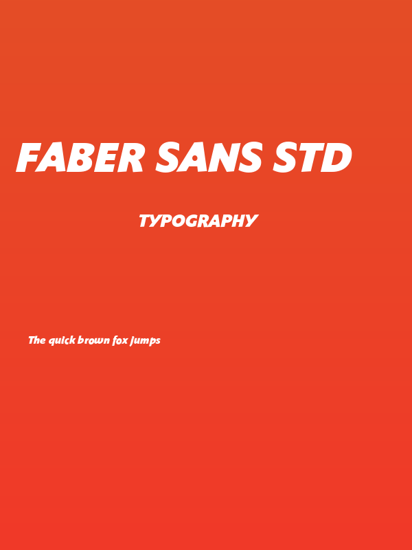 Faber Sans Std 96 Fett Kursiv Poster
