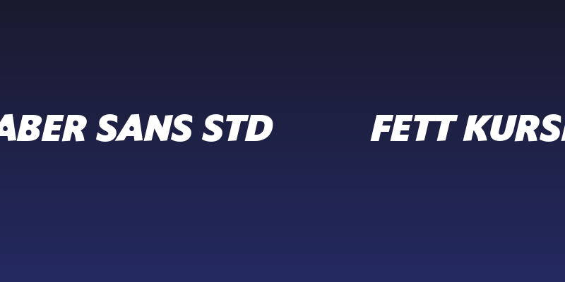 Faber Sans Std 96 Fett Kursiv Social Header