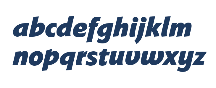 Faber Sans Std 96 Fett Kursiv Lowercase