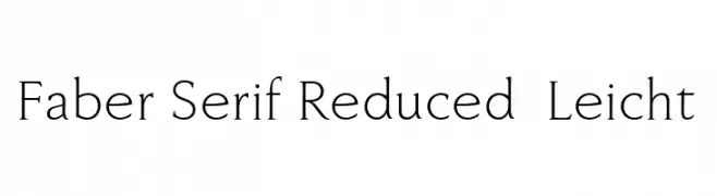 Faber Serif Reduced 45 Leicht  font caratteri gratis