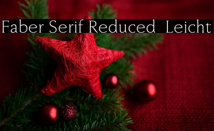 Faber Serif Reduced 45 Leicht Example 1