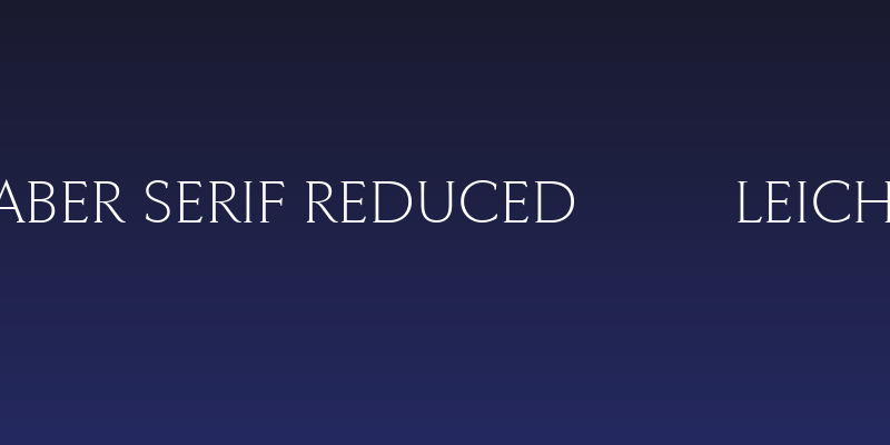 Faber Serif Reduced 45 Leicht Social Header