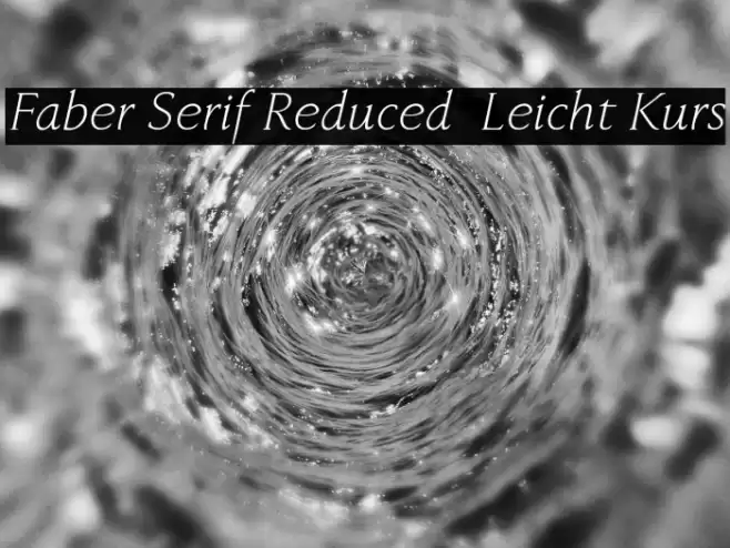 Faber Serif Reduced 46 Leicht Kurs Font examples
