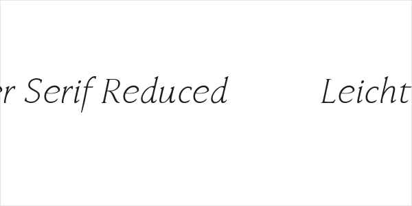 Faber Serif Reduced 46 Leicht Kurs Logo