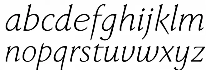 Faber Serif Reduced 46 Leicht Kurs फ़ॉन्ट लोअरकेस