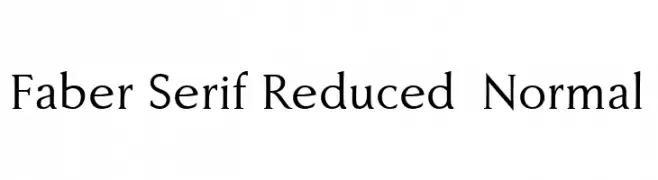 Faber Serif Reduced 55 Normal  免费字体下载