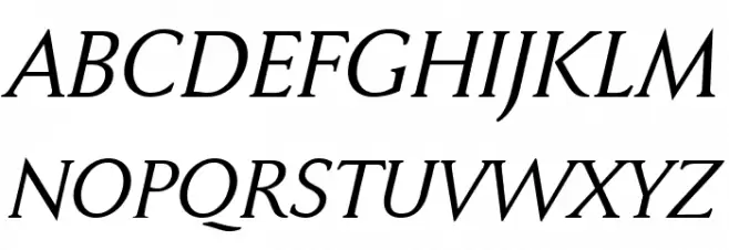 Faber Serif Reduced 56 Kursiv Fuentes MAYÚSCULAS