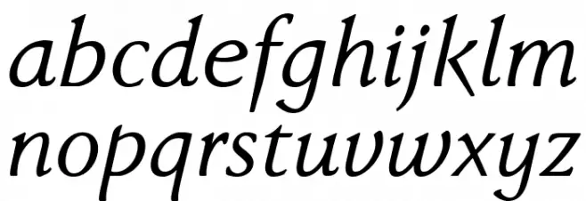 Faber Serif Reduced 56 Kursiv Caratteri MINUSCOLO