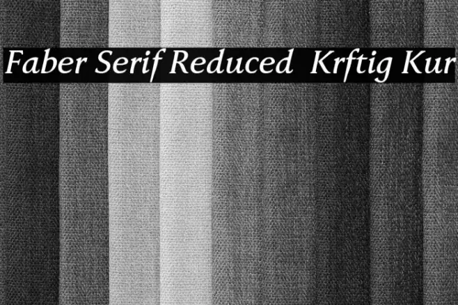 Faber Serif Reduced 66 Kräftig Kur Font examples