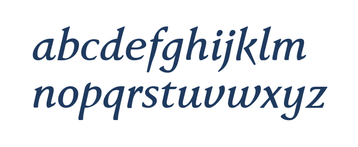 Faber Serif Reduced 66 Kräftig Kur Lowercase