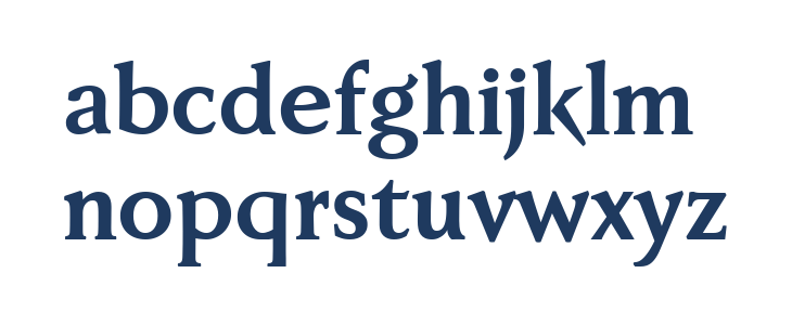 Faber Serif Reduced 75 Halbfett Lowercase