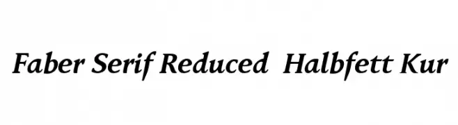 Faber Serif Reduced 76 Halbfett Kur  免费字体下载