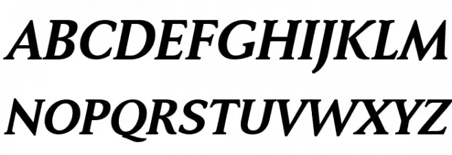 Faber Serif Reduced 76 Halbfett Kur Шрифта ВЕРХНИЙ