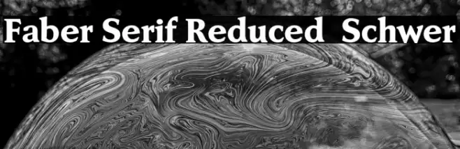 Faber Serif Reduced 85 Schwer Font examples