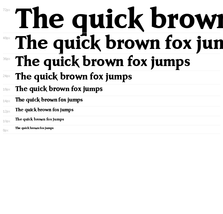 Faber Serif Reduced 85 Schwer Waterfall