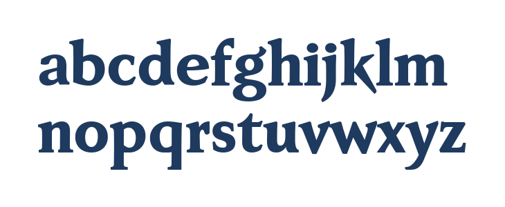 Faber Serif Reduced 85 Schwer Lowercase