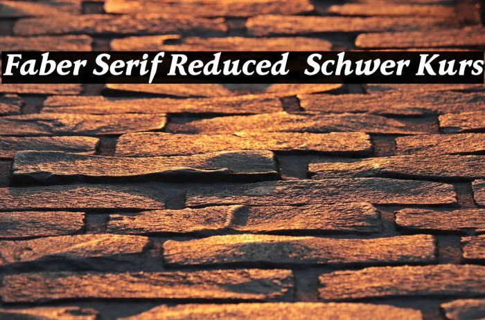 Faber Serif Reduced 86 Schwer Kurs Example 3