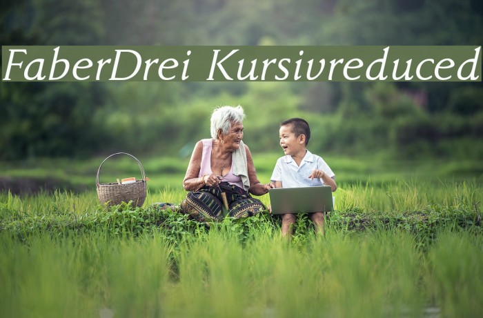 FaberDrei-Kursivreduced Font examples