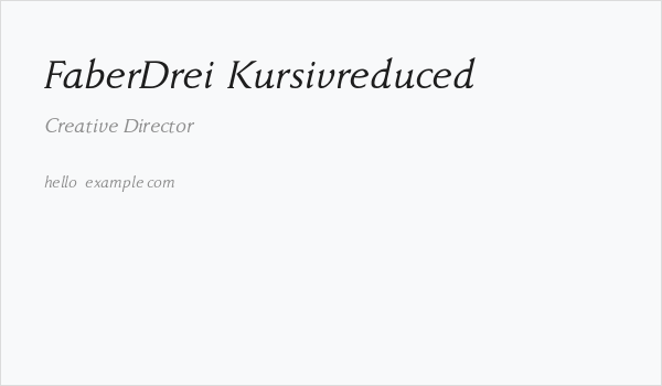 FaberDrei-Kursivreduced Business Card