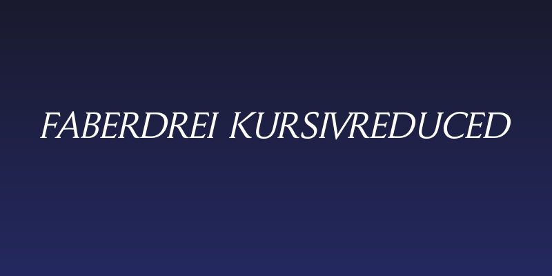 FaberDrei-Kursivreduced Social Header