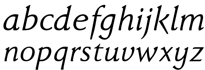 FaberDrei-Kursivreduced Font LOWERCASE