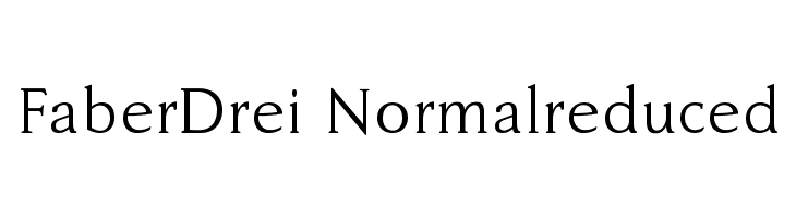 FaberDrei-Normalreduced Font
