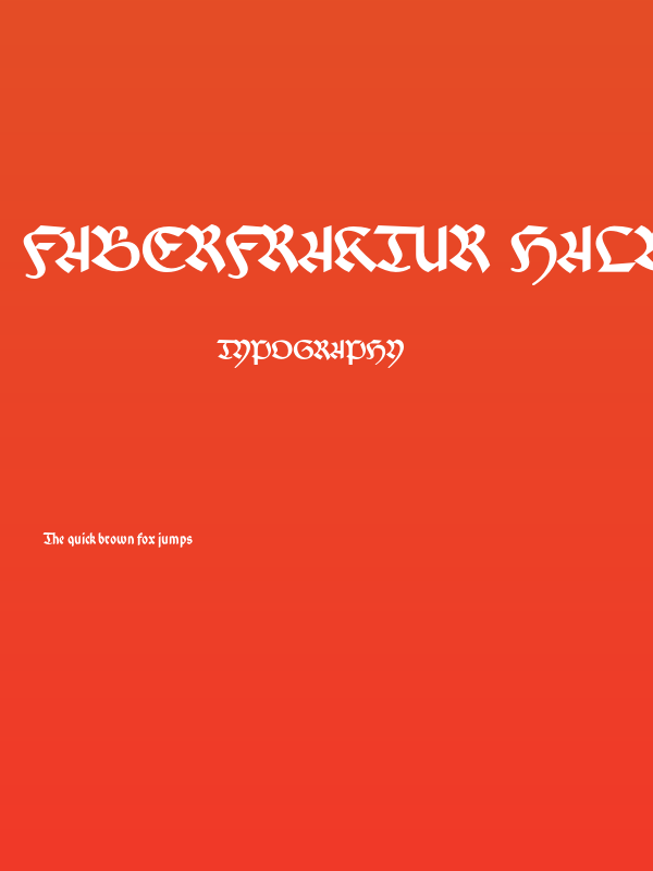 FaberFraktur-Halbfettreduced Poster