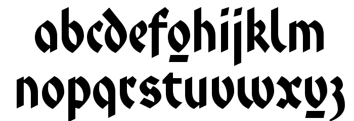 FaberFraktur-Halbfettreduced Font LOWERCASE