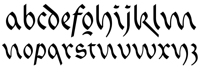 FaberFraktur-Kurrentreduced Font LOWERCASE