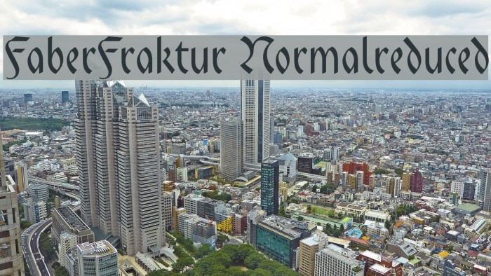 FaberFraktur-Normalreduced Font examples