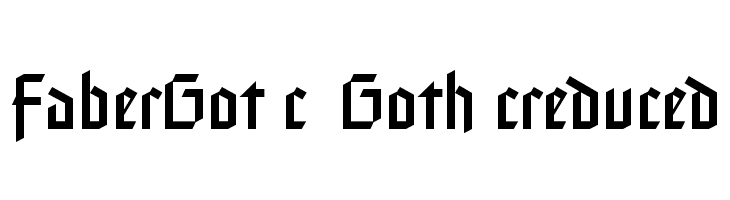 FaberGotic-Gothicreduced Fonte