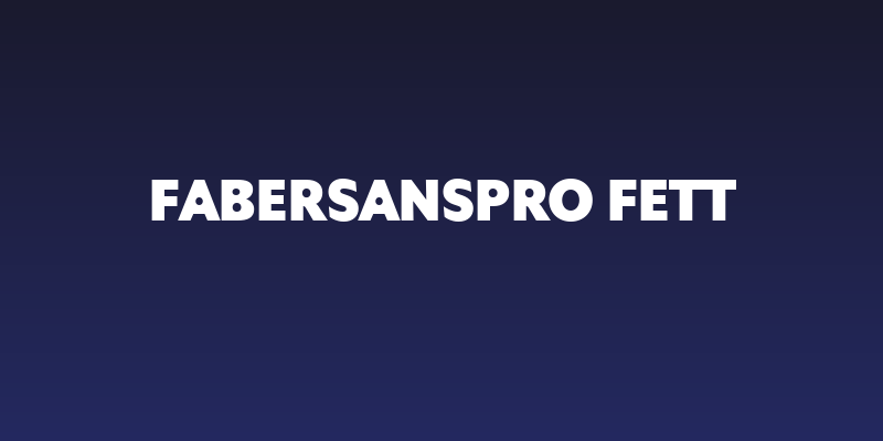 FaberSansPro-Fett Social Header