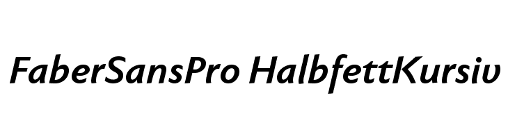 FaberSansPro-HalbfettKursiv Font