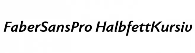 FaberSansPro-HalbfettKursiv  Frei Schriftart Herunterladen