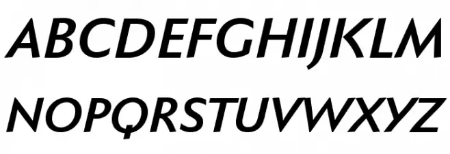 FaberSansPro-HalbfettKursiv Caratteri MAIUSCOLE