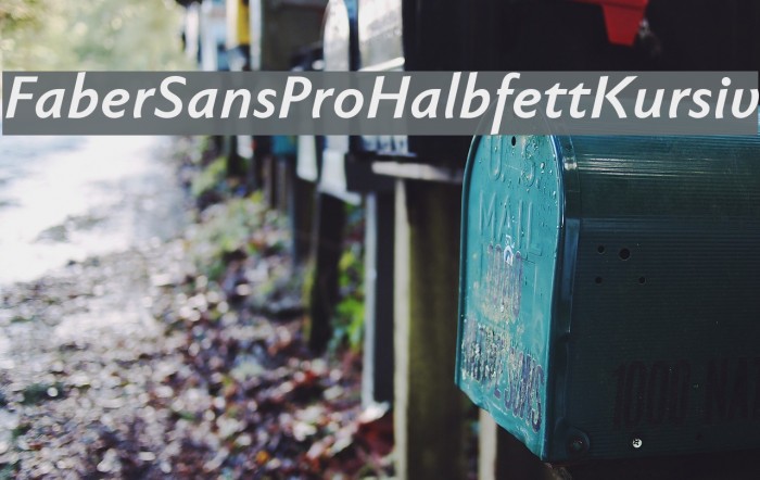 FaberSansPro-HalbfettKursiv Font examples