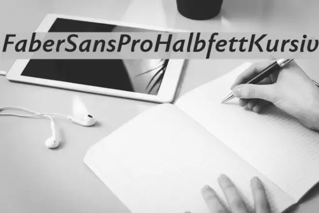 FaberSansPro-HalbfettKursiv Font examples