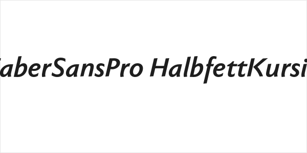 FaberSansPro-HalbfettKursiv Logo