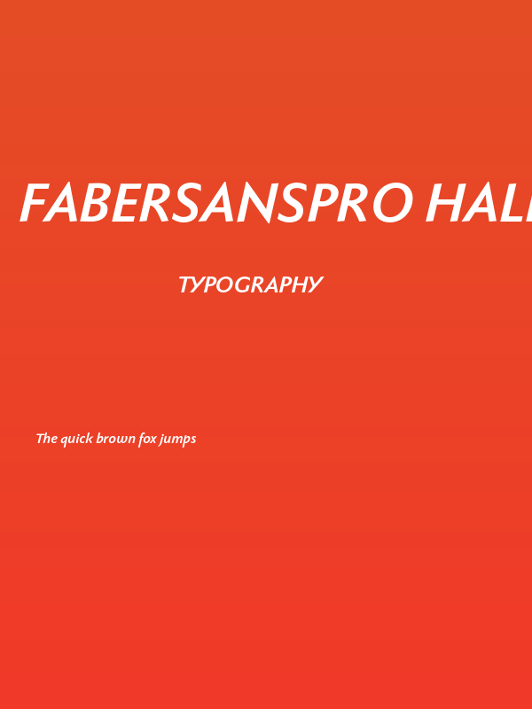 FaberSansPro-HalbfettKursiv Poster