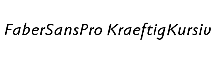 FaberSansPro-KraeftigKursiv Font