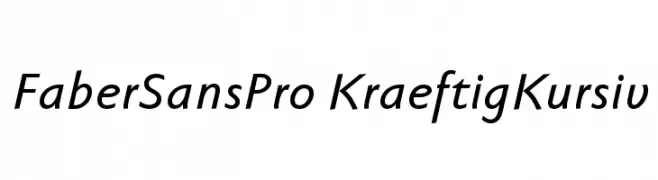 FaberSansPro-KraeftigKursiv  Frei Schriftart Herunterladen