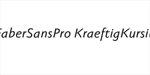 FaberSansPro-KraeftigKursiv Logo