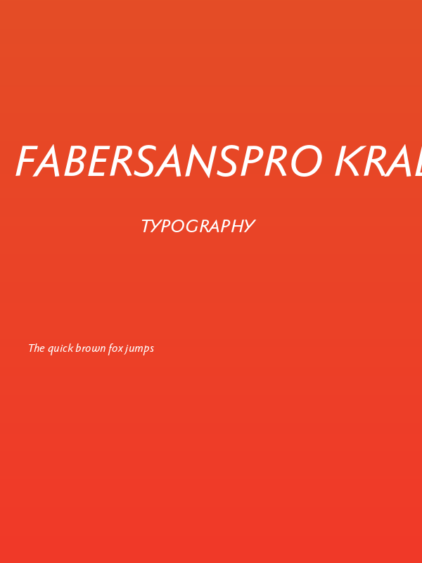 FaberSansPro-KraeftigKursiv Poster