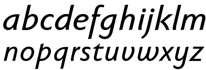 FaberSansPro-KraeftigKursiv Font LOWERCASE
