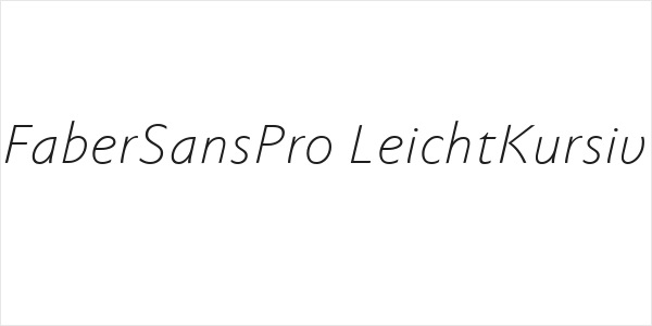 FaberSansPro-LeichtKursiv Logo