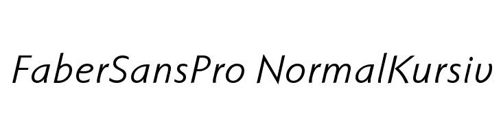 FaberSansPro-NormalKursiv Font
