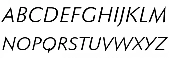 FaberSansPro-NormalKursiv フォント 大文字