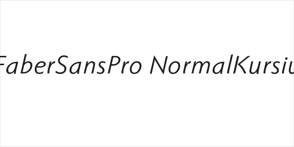 FaberSansPro-NormalKursiv Logo
